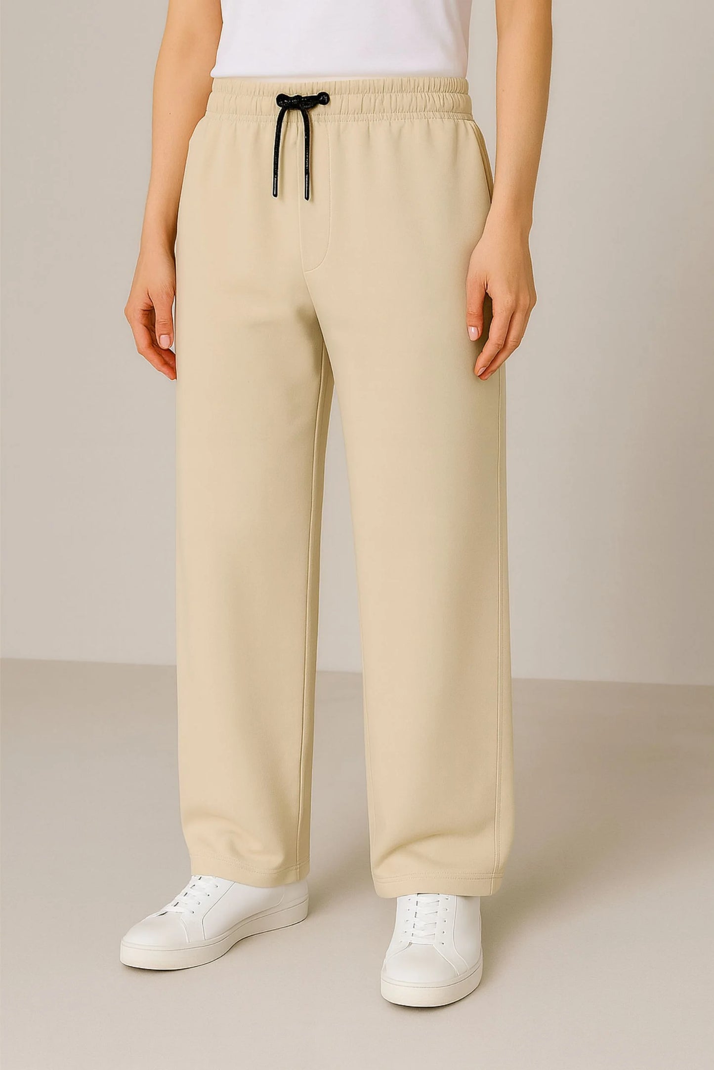 WIDE LEG BAGGY TROUSERS | BEIGE