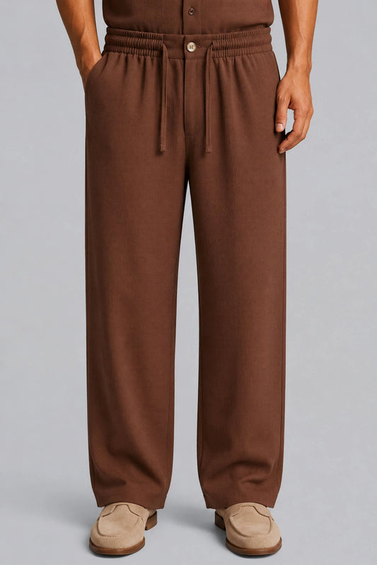 WAFFLE TROUSER | COCO BROWN
