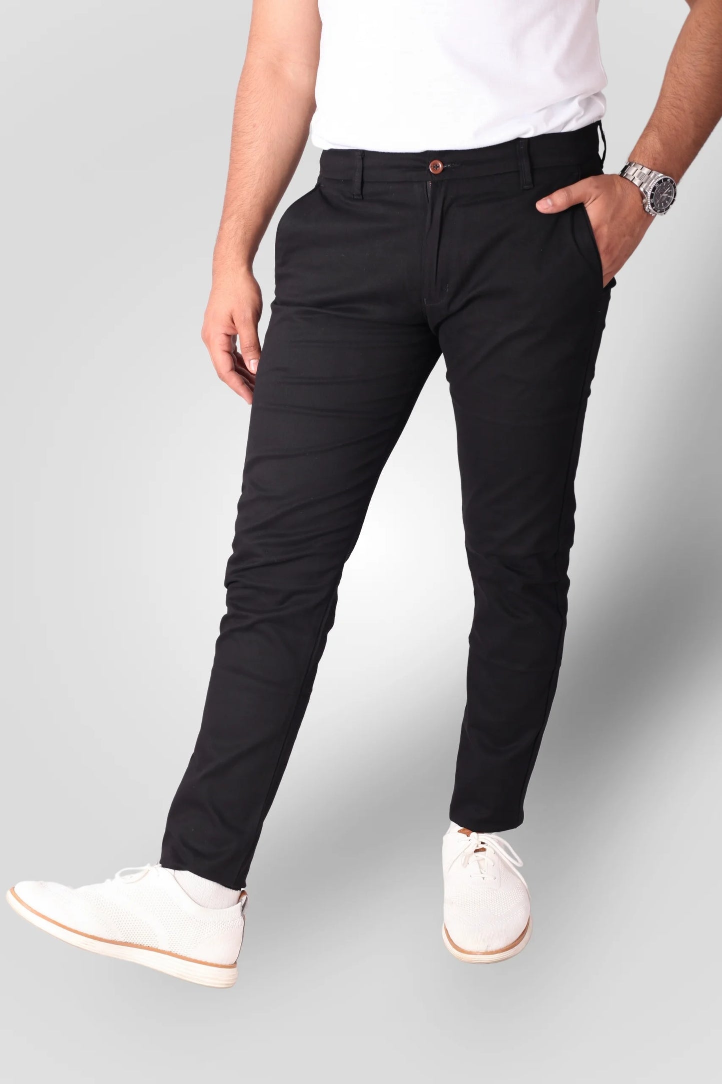 BLACK CHINO PANTS (CP02)