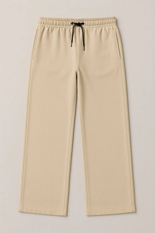 WIDE LEG BAGGY TROUSERS | BEIGE
