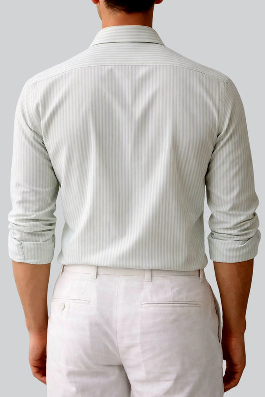 PINSTRIPED SHIRT | PASTEL GREEN