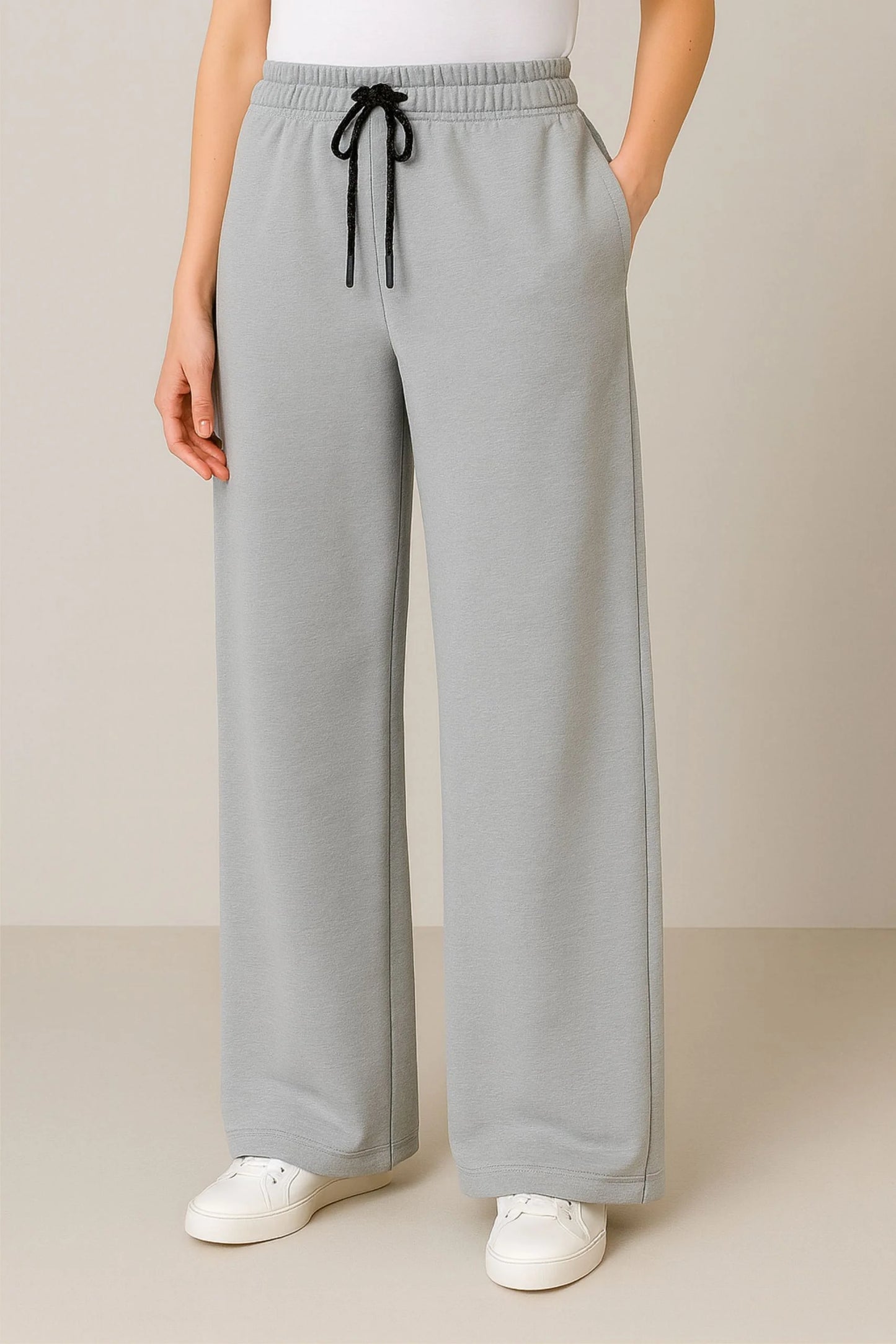 WIDE LEG BAGGY TROUSERS | STEEL GREY