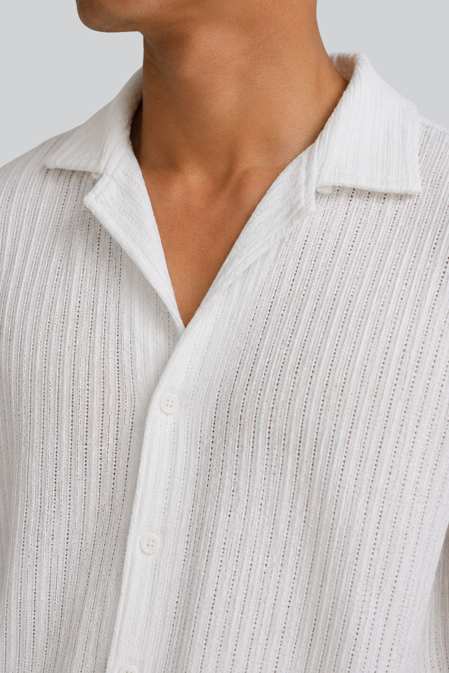 CRINKLE CUBAN SHIRT | WHITE