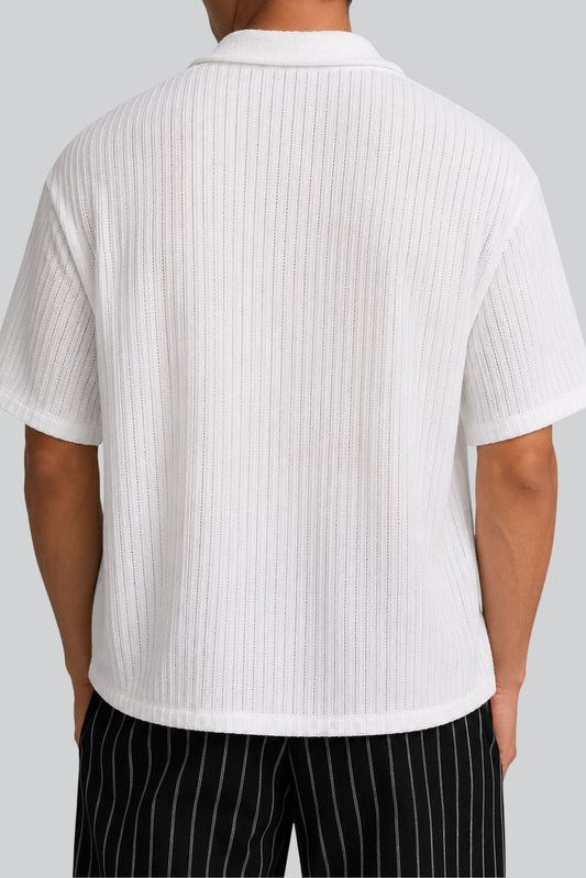 CRINKLE CUBAN SHIRT | WHITE