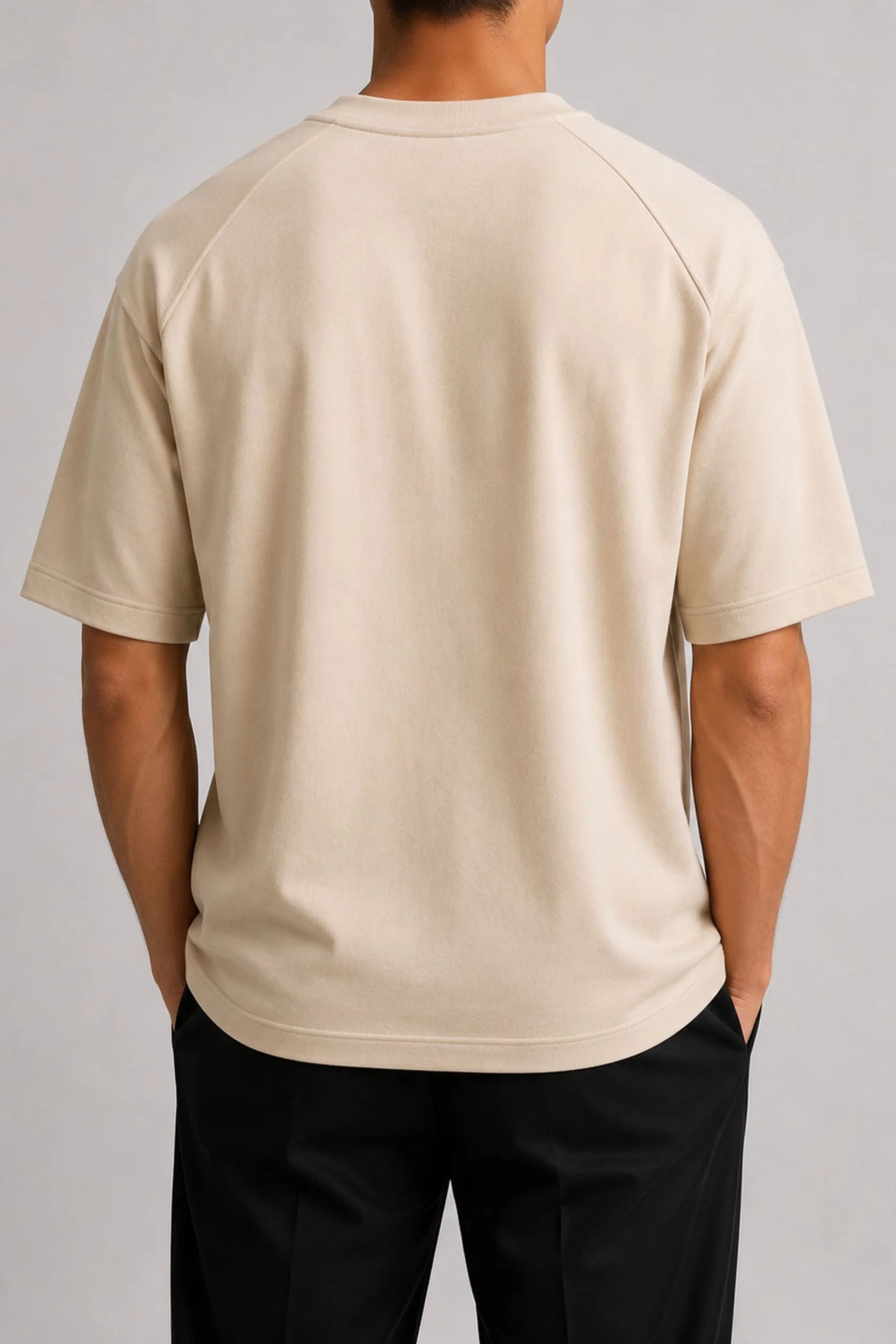 HEAVY GSM DROP SHOULDER TEE | BEIGE