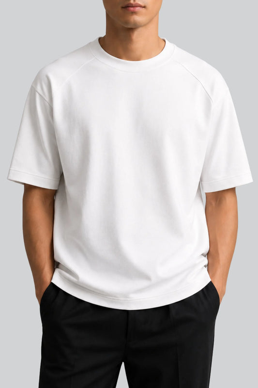 HEAVY GSM DROP SHOULDER TEE | WHITE