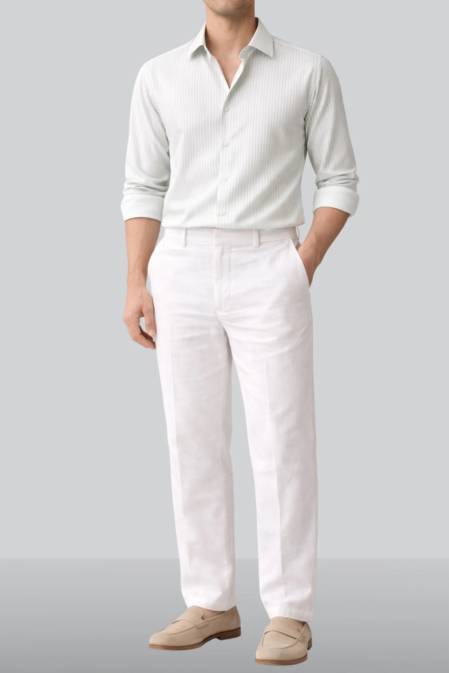 PINSTRIPED SHIRT | PASTEL GREEN