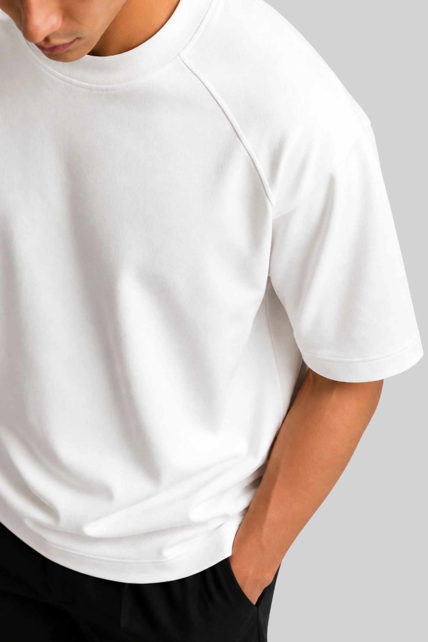 HEAVY GSM DROP SHOULDER TEE | WHITE