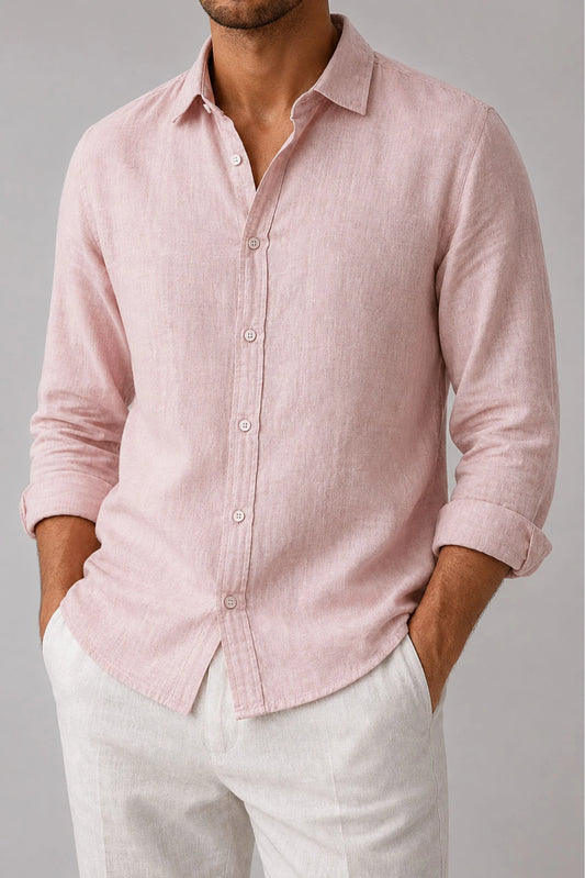 LINEN SHIRT | TEA PINK