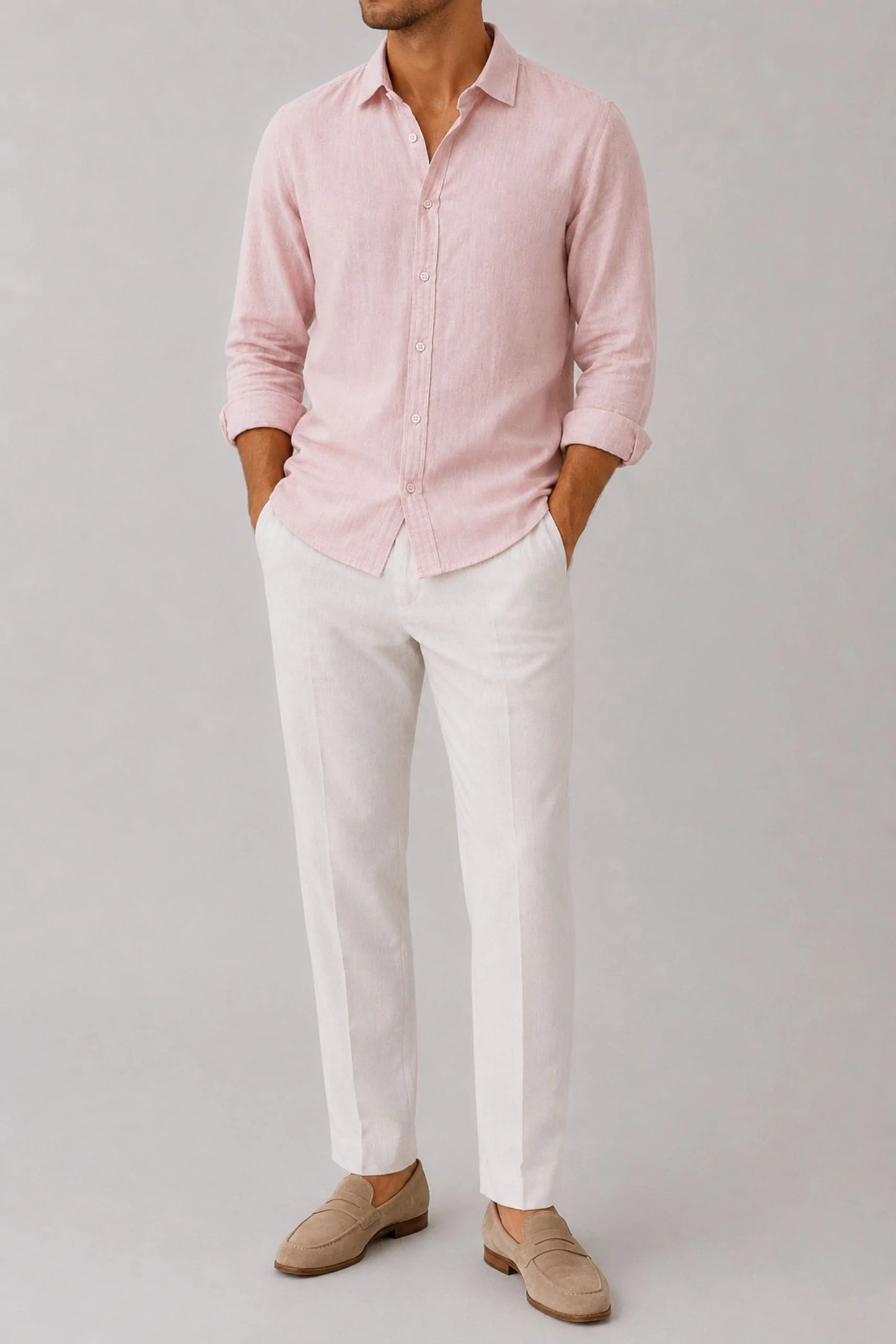LINEN SHIRT | TEA PINK