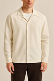 Flannel BOXY FIT OVERSHIRT | CREAM