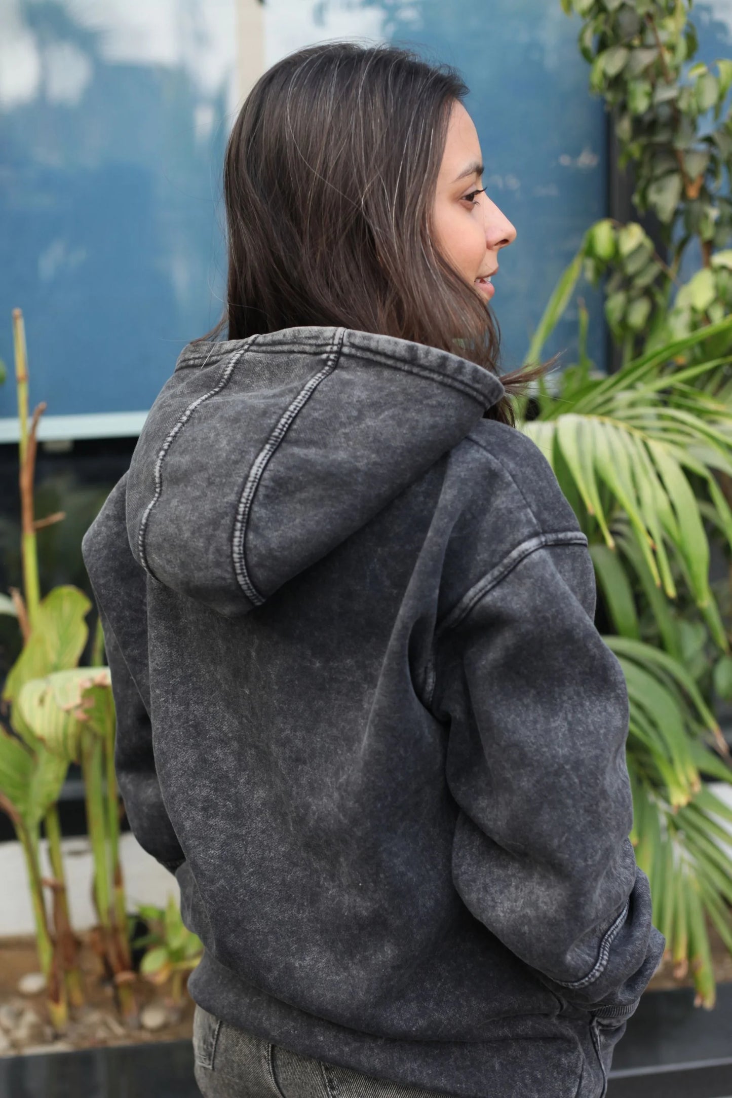 OVERSIZED STONE WASHED HOODIE | VINTAGE BLACK