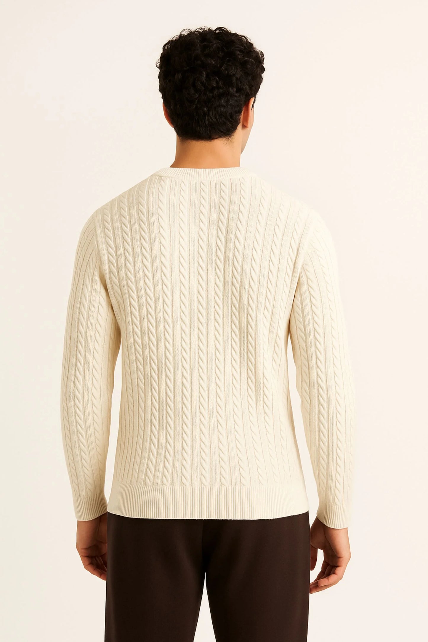 CABLE KNIT SWEATER | OFF WHITE