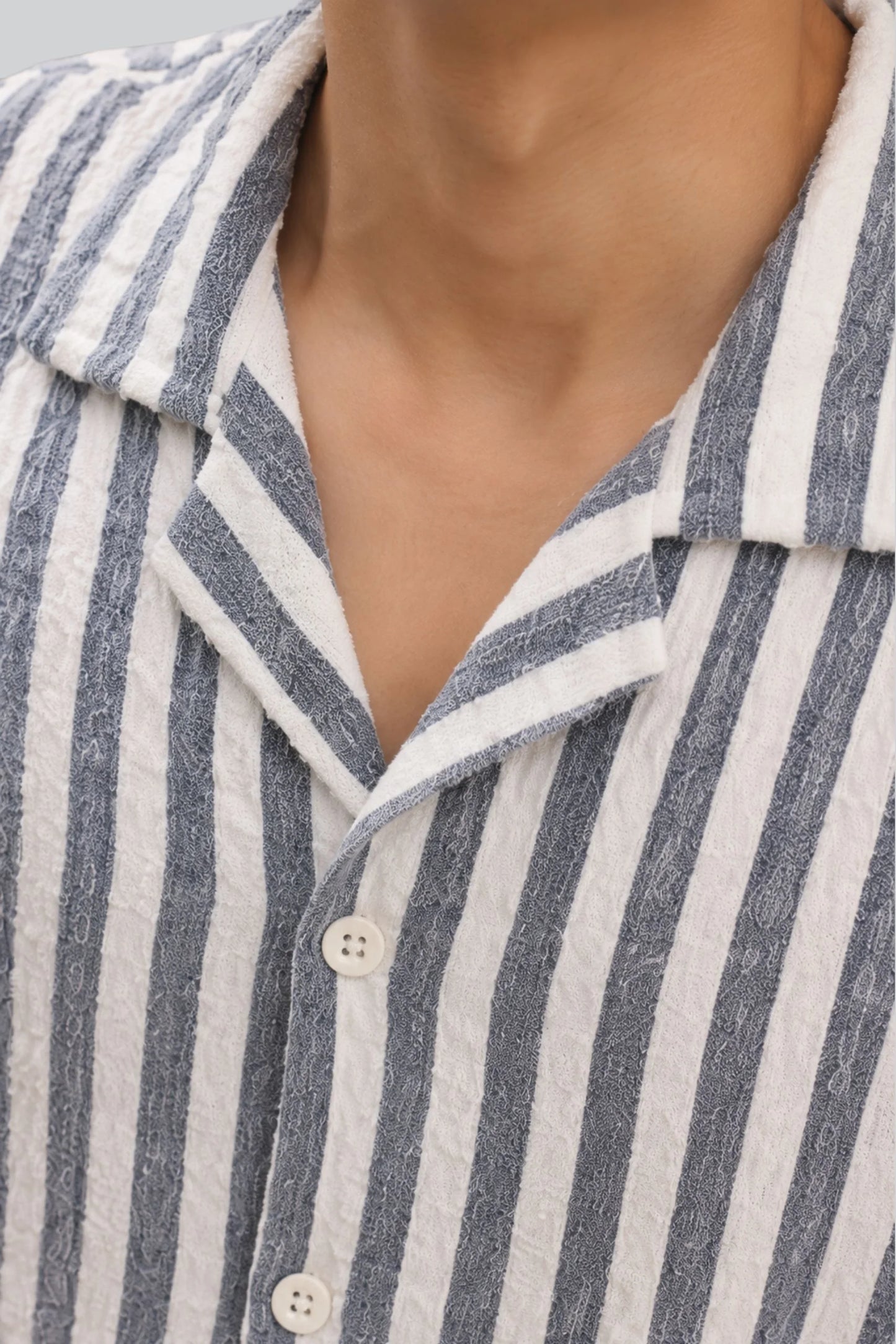 POPCORN CUBAN SHIRT | PASTEL BLUE