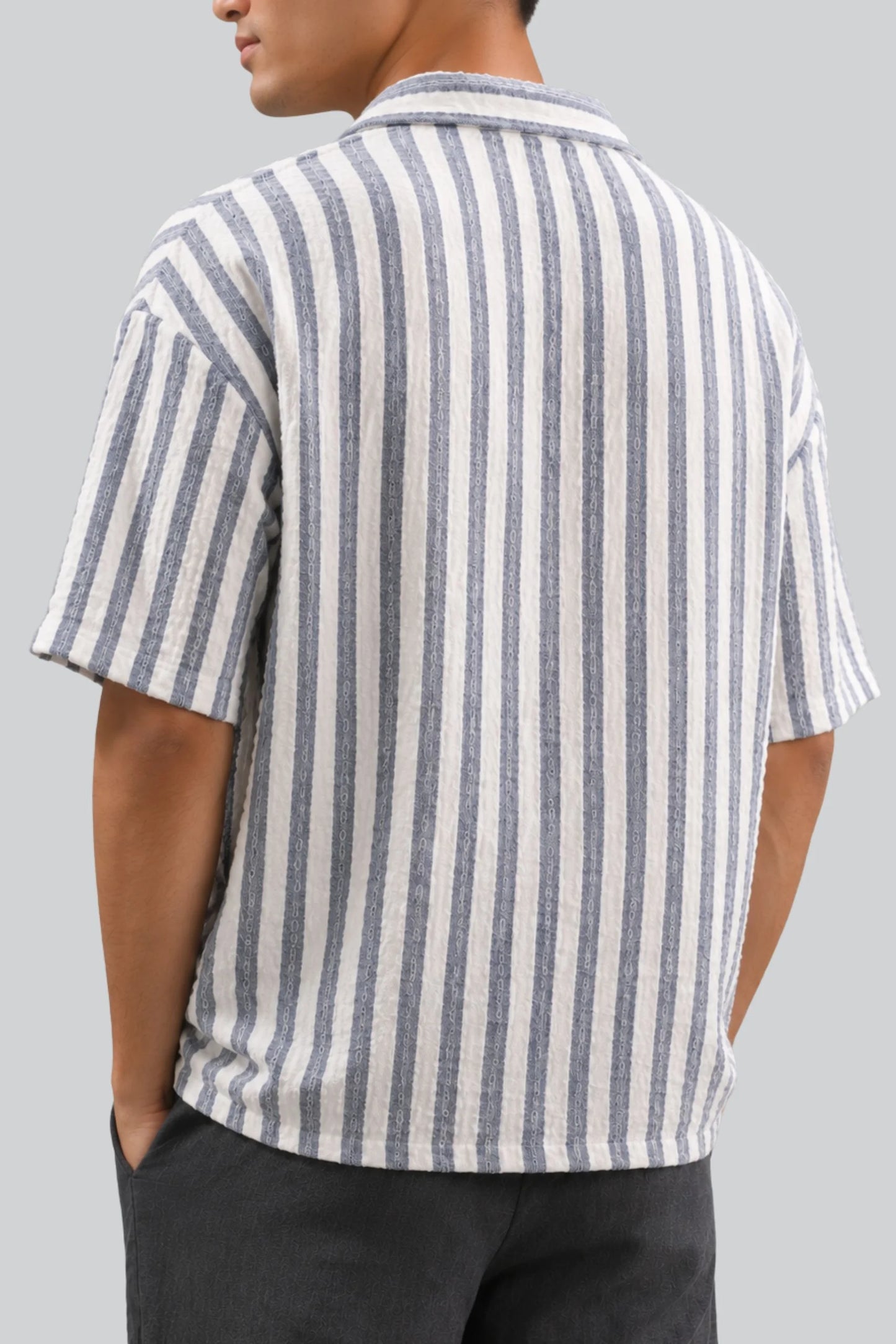 POPCORN CUBAN SHIRT | PASTEL BLUE