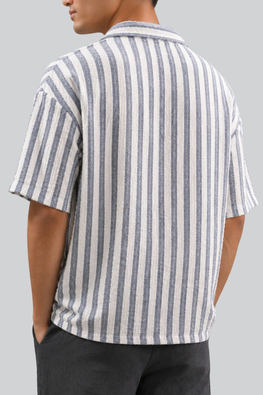 POPCORN CUBAN SHIRT | PASTEL BLUE