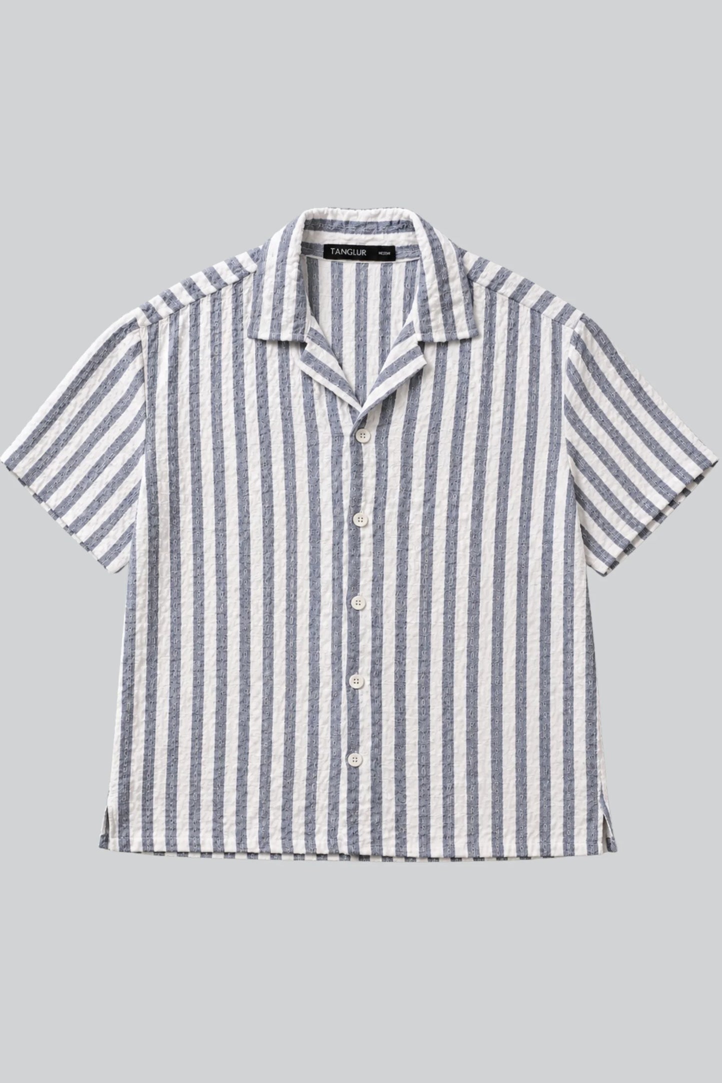 POPCORN CUBAN SHIRT | PASTEL BLUE