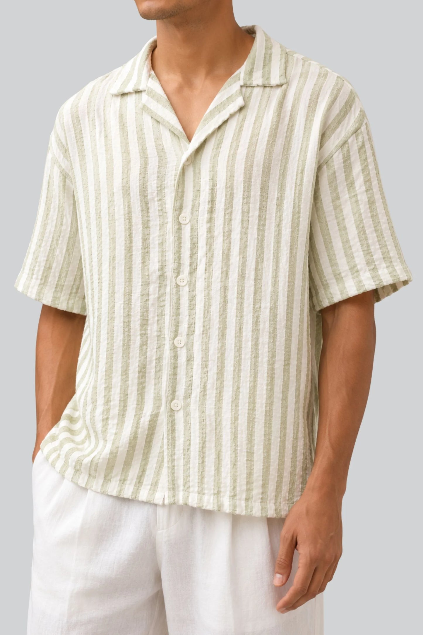 POPCORN CUBAN COLLAR | PASTEL GREEN