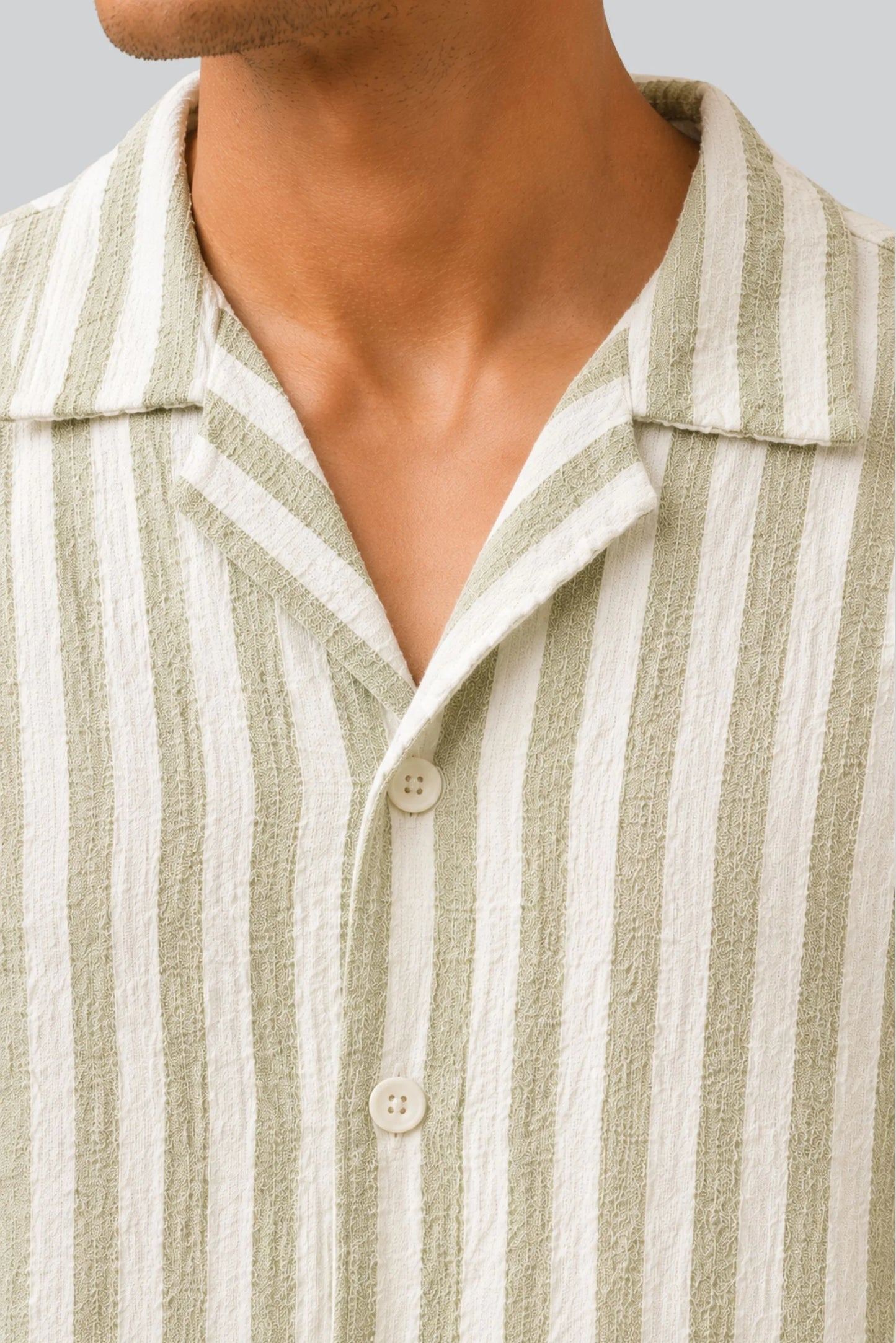 POPCORN CUBAN COLLAR | PASTEL GREEN