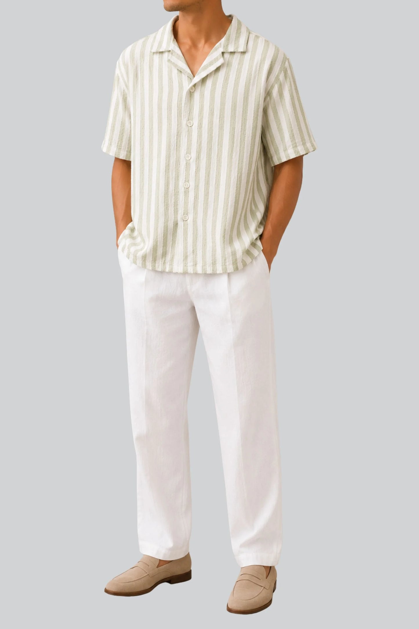 POPCORN CUBAN COLLAR | PASTEL GREEN