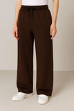 WIDE LEG BAGGY TROUSERS | DARKBROWN