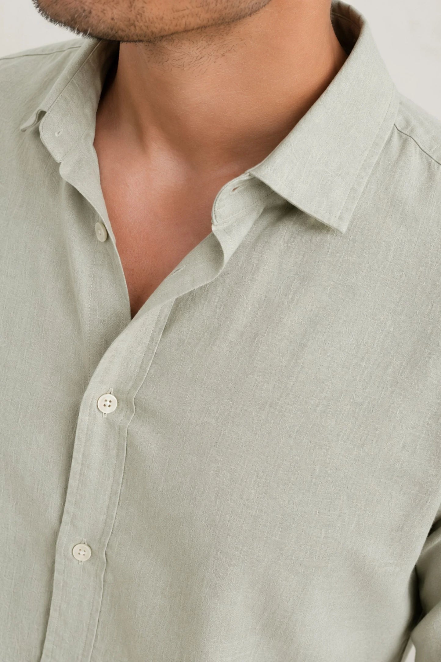 LINEN SHIRT | SAGE GREEN