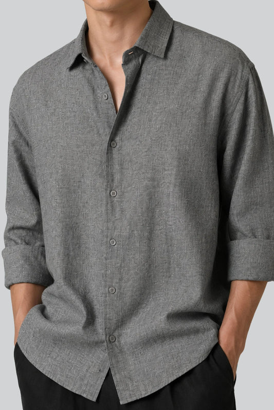 LINEN SHIRT | CHARCOAL