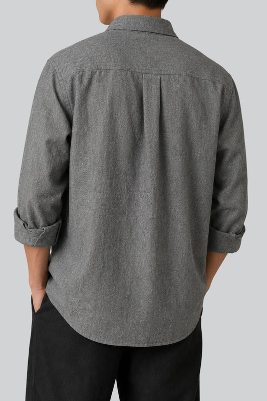 LINEN SHIRT | CHARCOAL