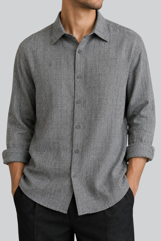 LINEN SHIRT | CHARCOAL