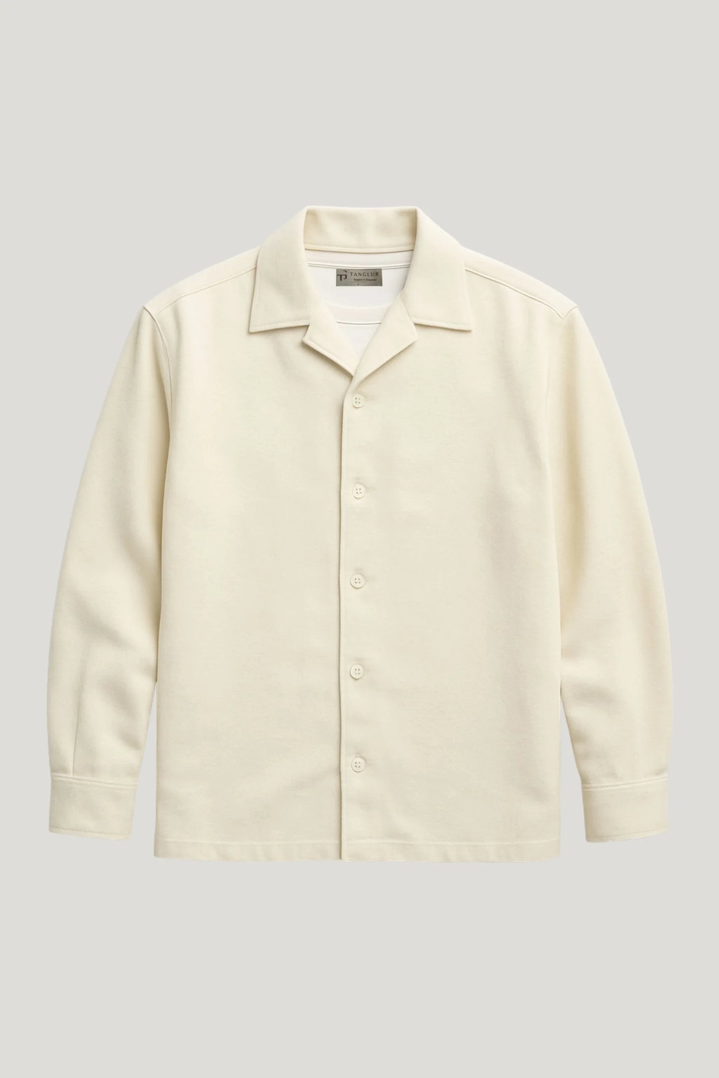 Flannel BOXY FIT OVERSHIRT | CREAM