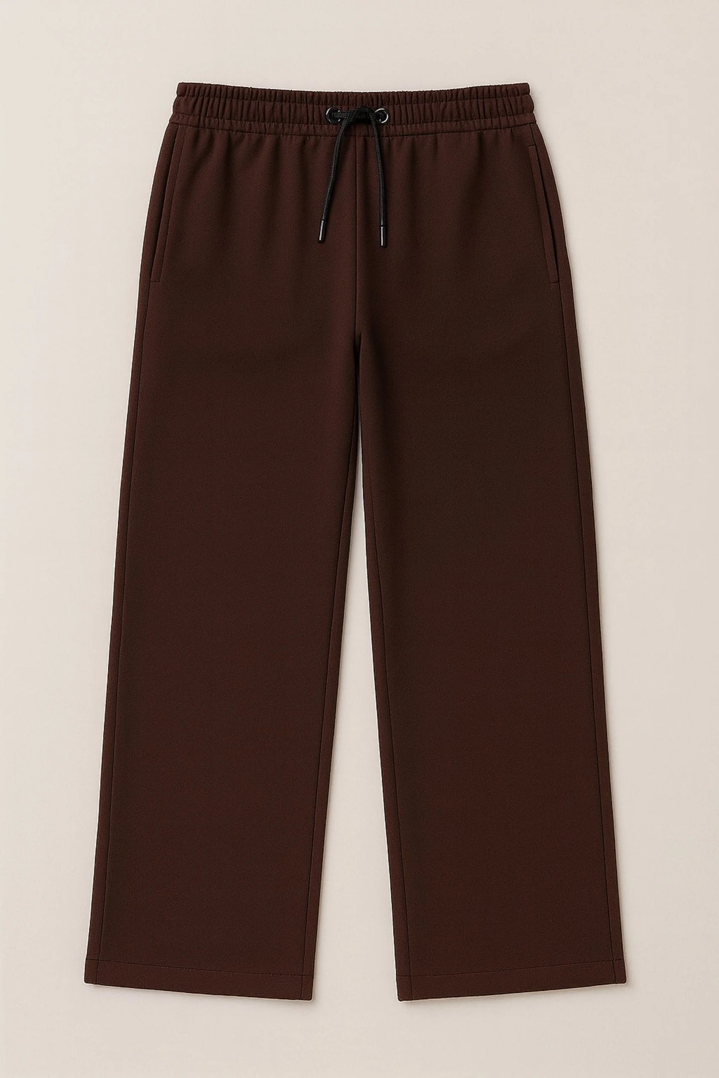 WIDE LEG BAGGY TROUSERS | DARKBROWN