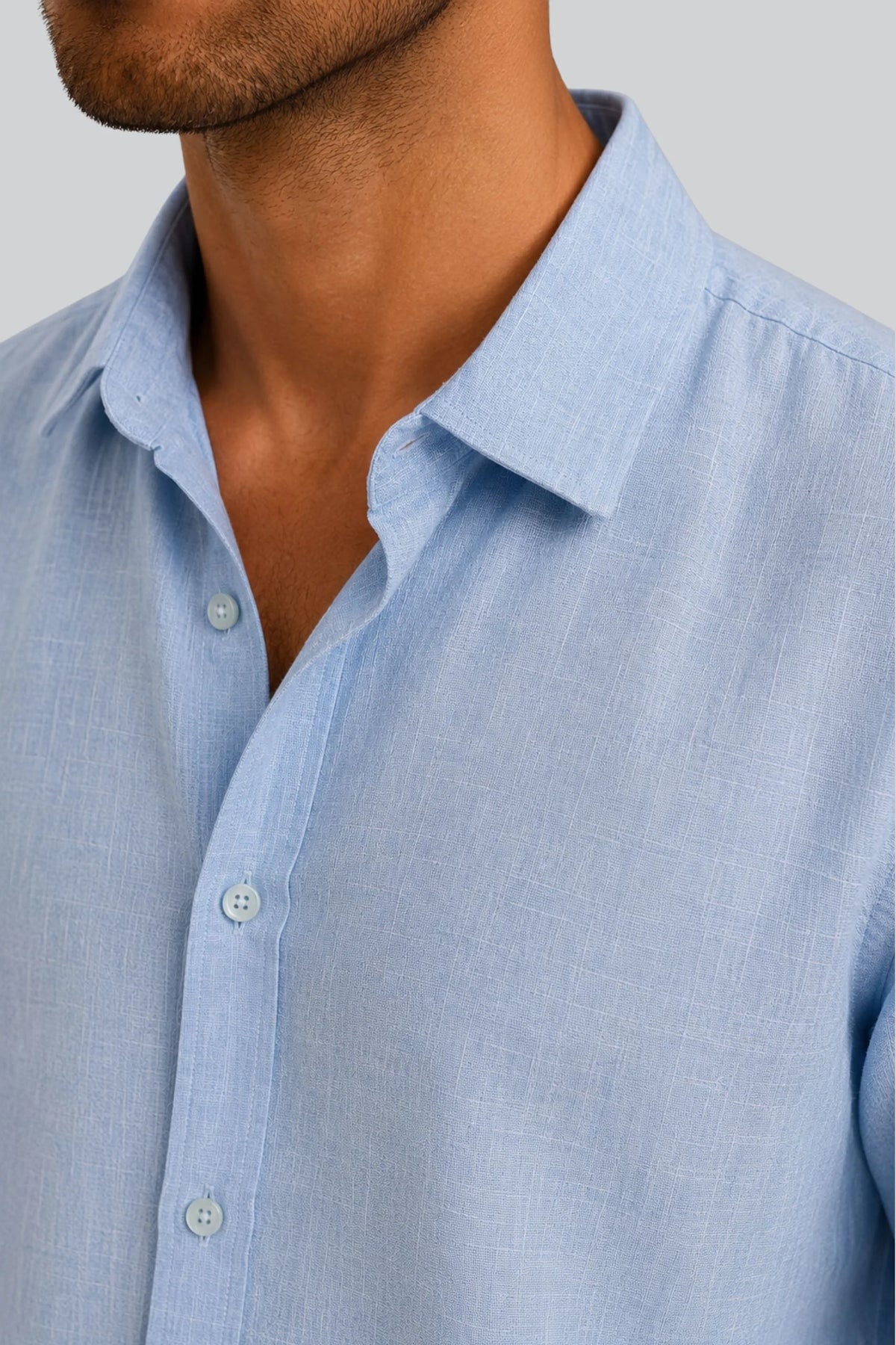LINEN SHIRT | GLACIER BLUE