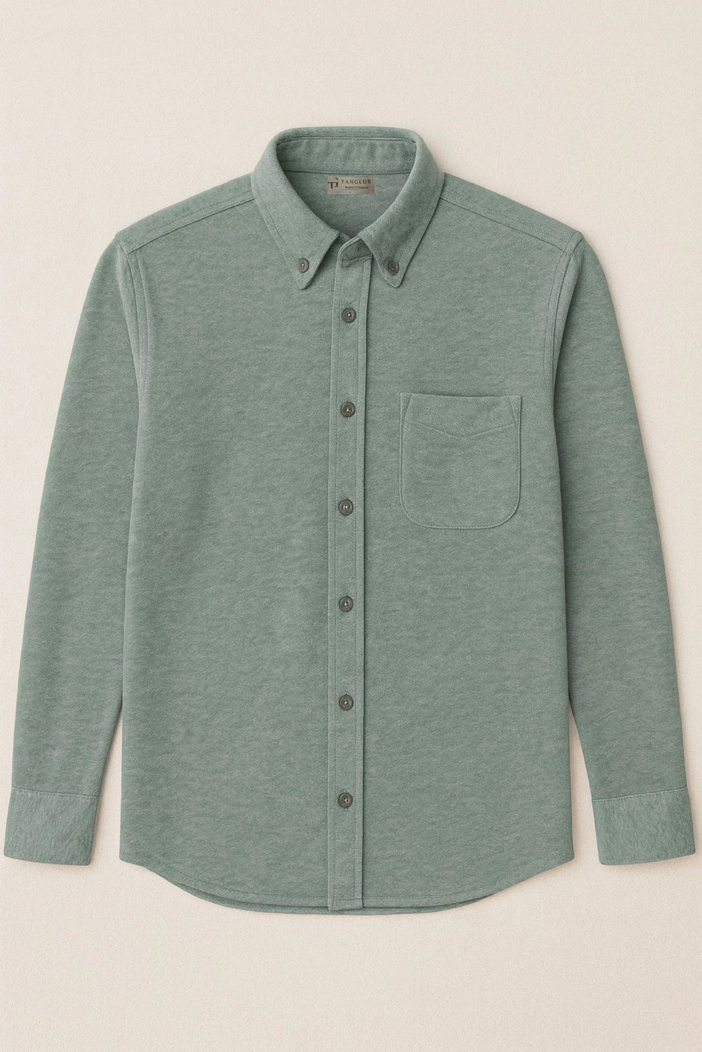 BUTTON DOWN PQ SHIRT | SAGE GREEN