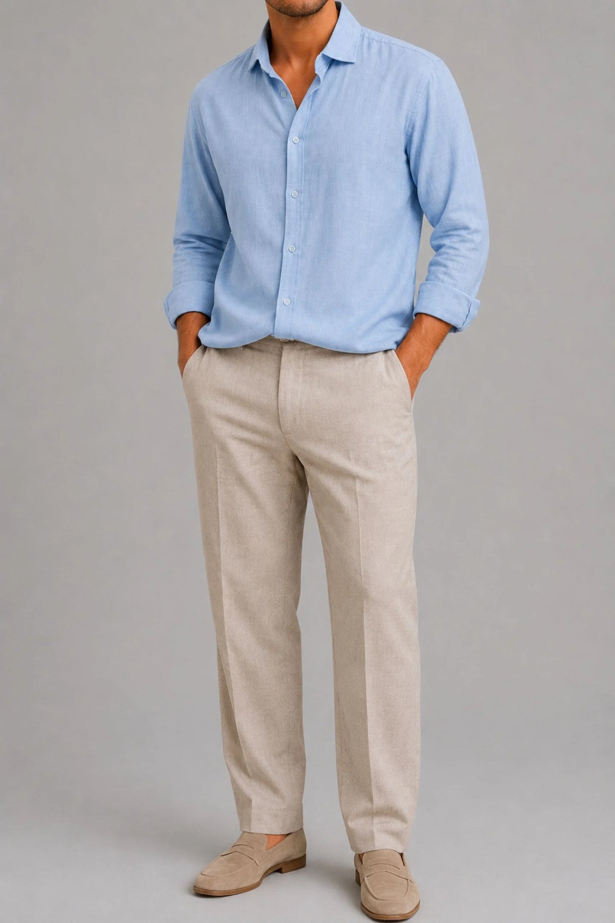LINEN SHIRT | GLACIER BLUE