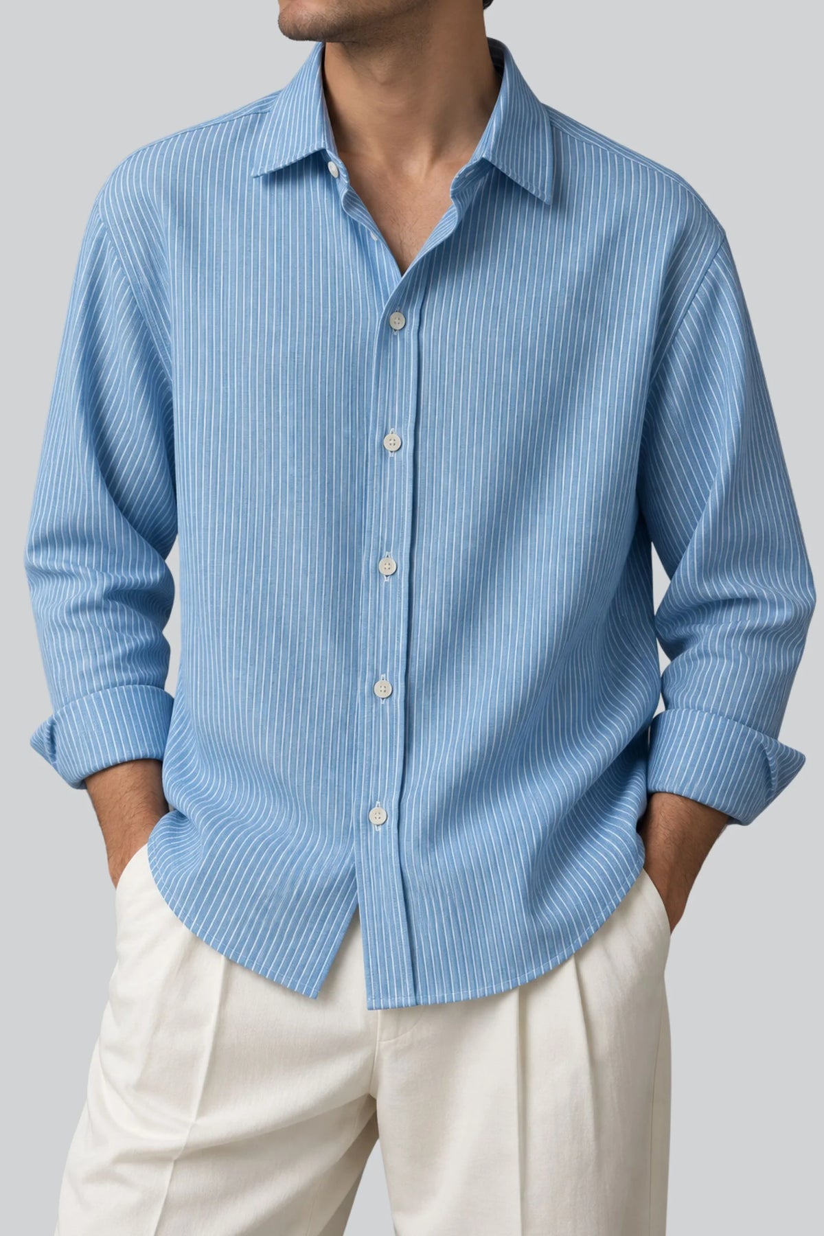 STRIPED SHIRT | HERITAGE BLUE