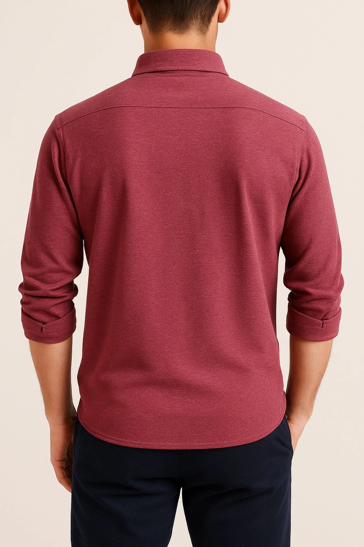 BUTTON DOWN PQ SHIRT | MAROON