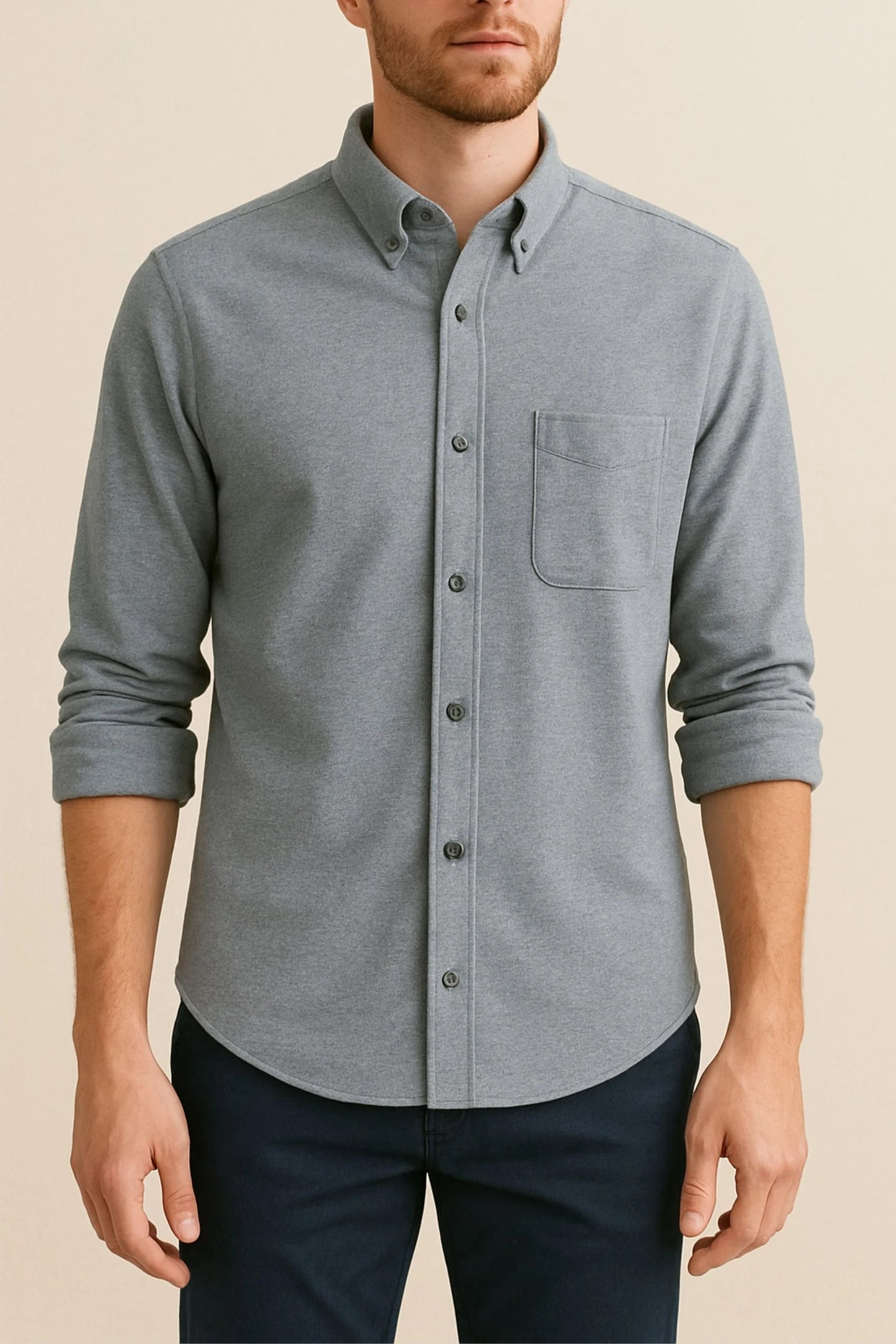 BUTTON DOWN PQ SHIRT | GREY