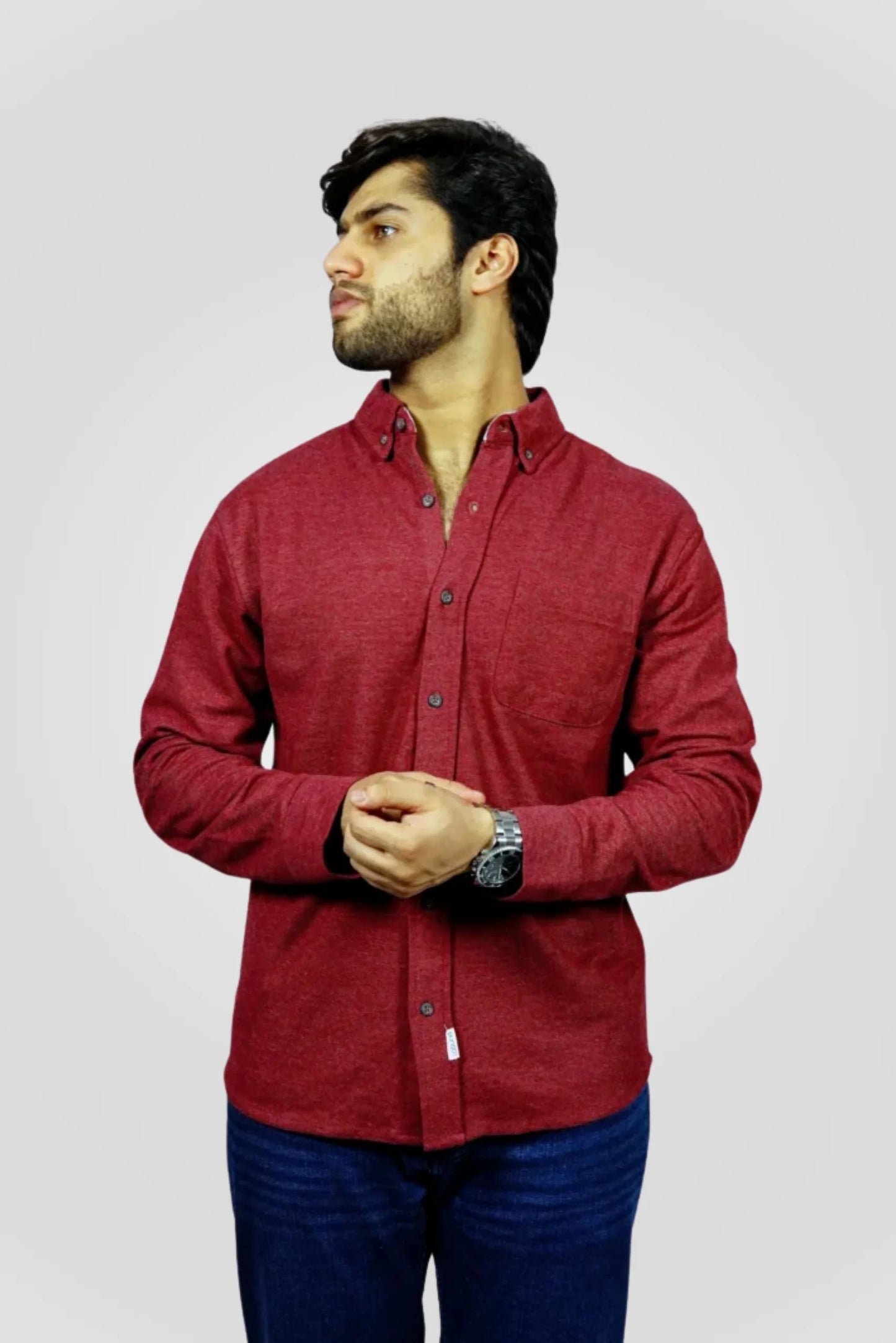 MAROON TEXTURED SHIRT (CS03)