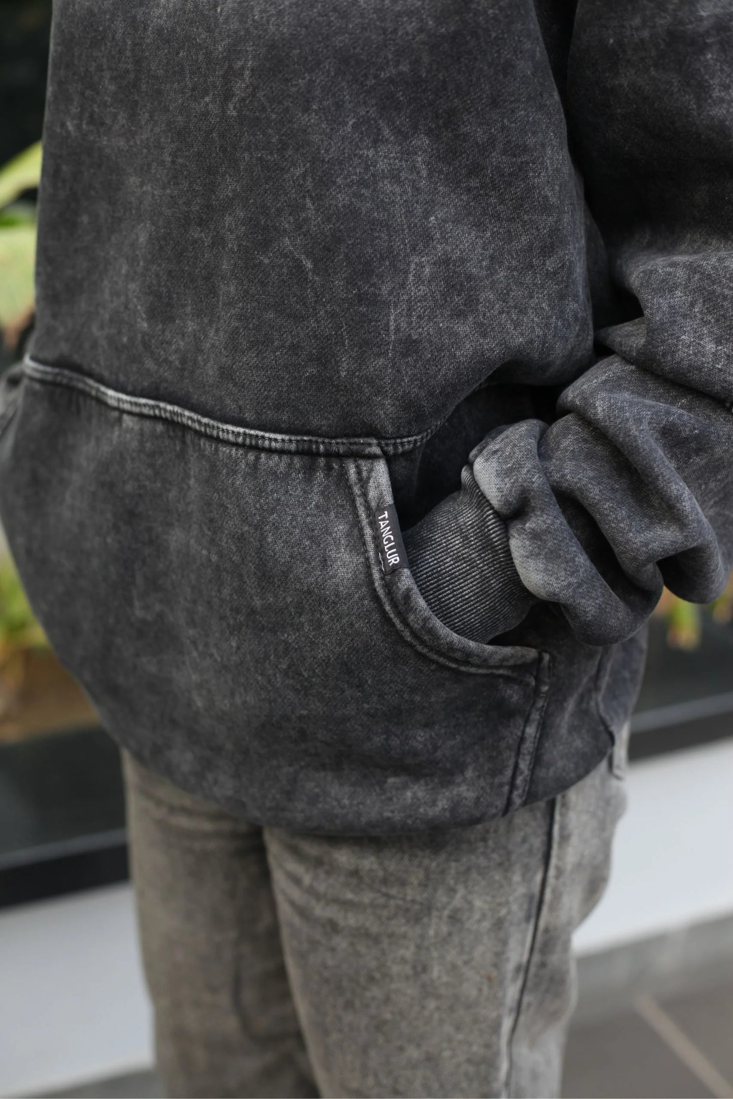 OVERSIZED STONE WASHED HOODIE | VINTAGE BLACK