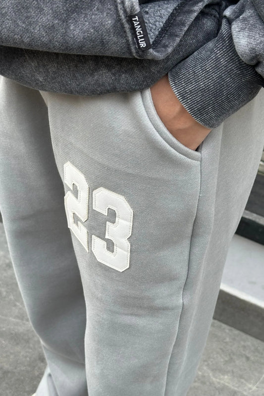 23 WIDE LEG BAGGY SWEATPANTS | STEEL GREY
