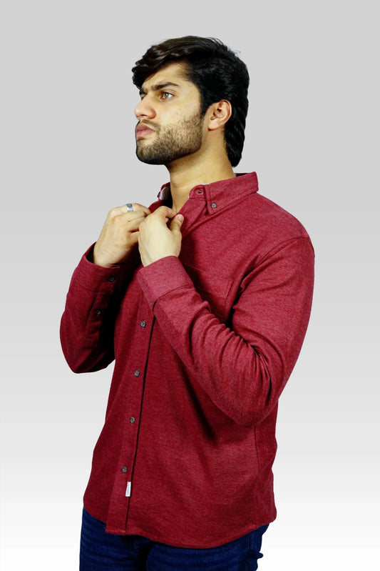 MAROON TEXTURED SHIRT (CS03)