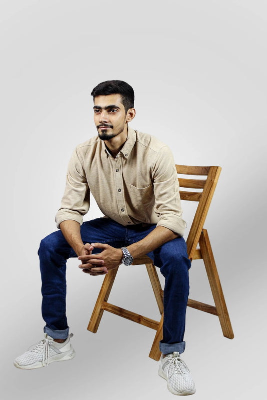 BEIGE TEXTURED SHIRT (CS01)