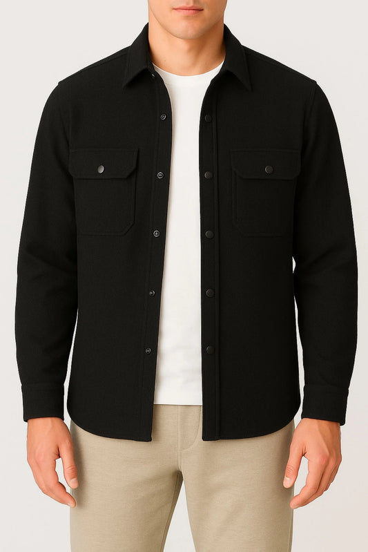 FLANNEL SHACKET | BLACK