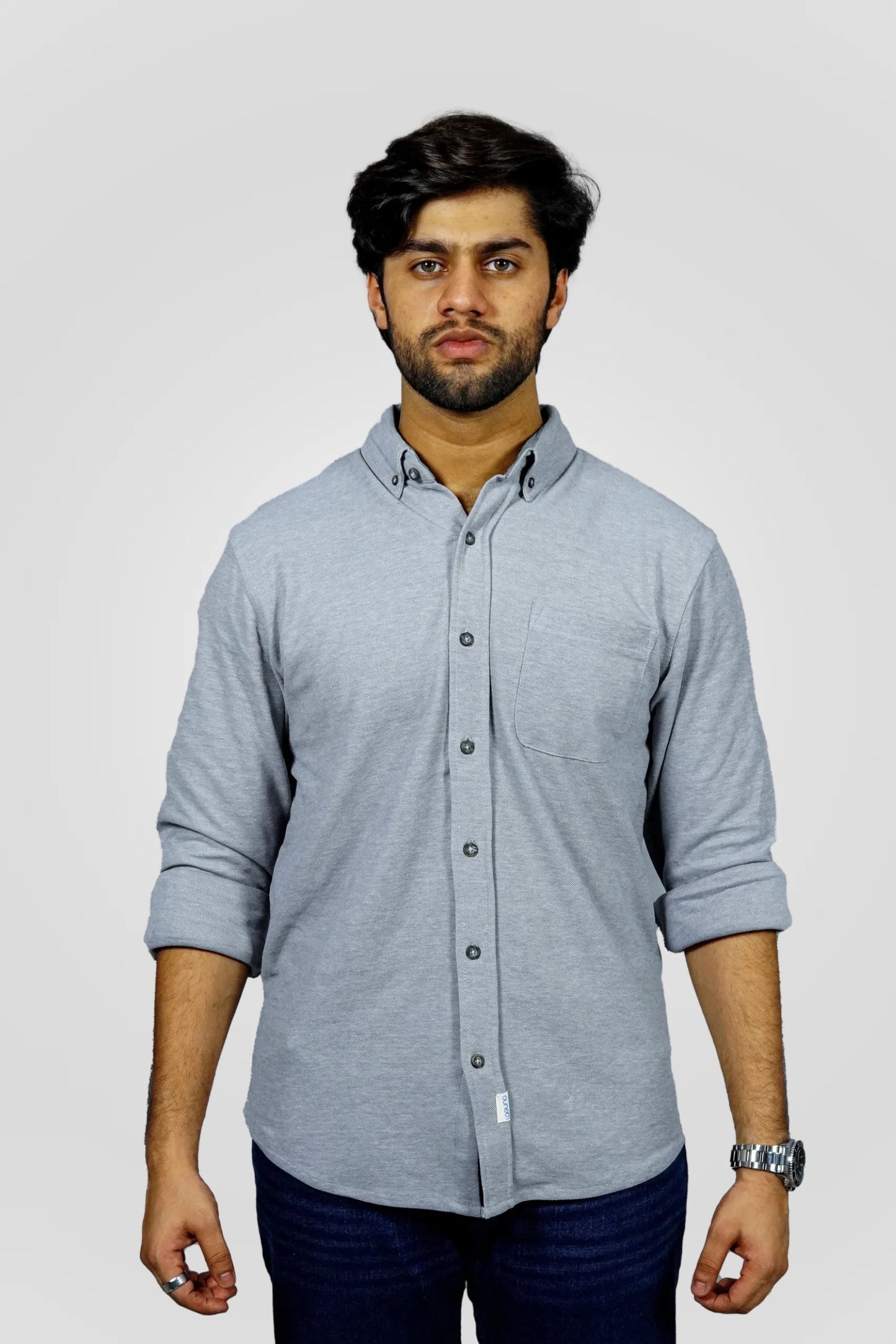 GREY TEXTURED SHIRT (CS04)