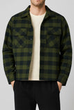 FLANNEL CHECKERED SHACKET | OLIVE