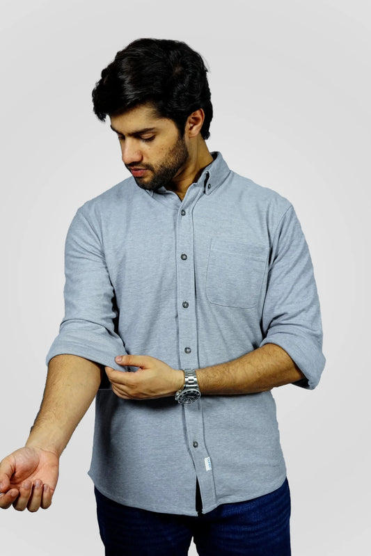 GREY TEXTURED SHIRT (CS04)