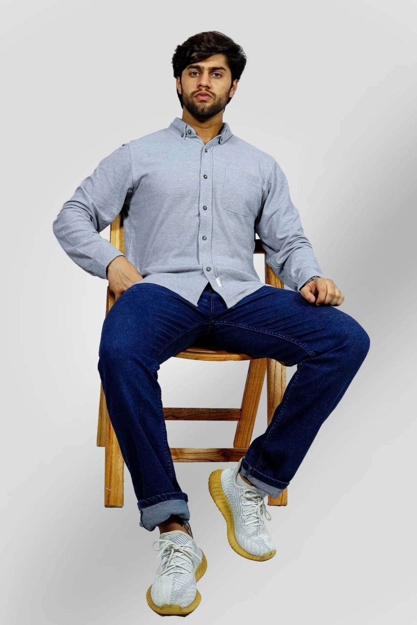 GREY TEXTURED SHIRT (CS04)