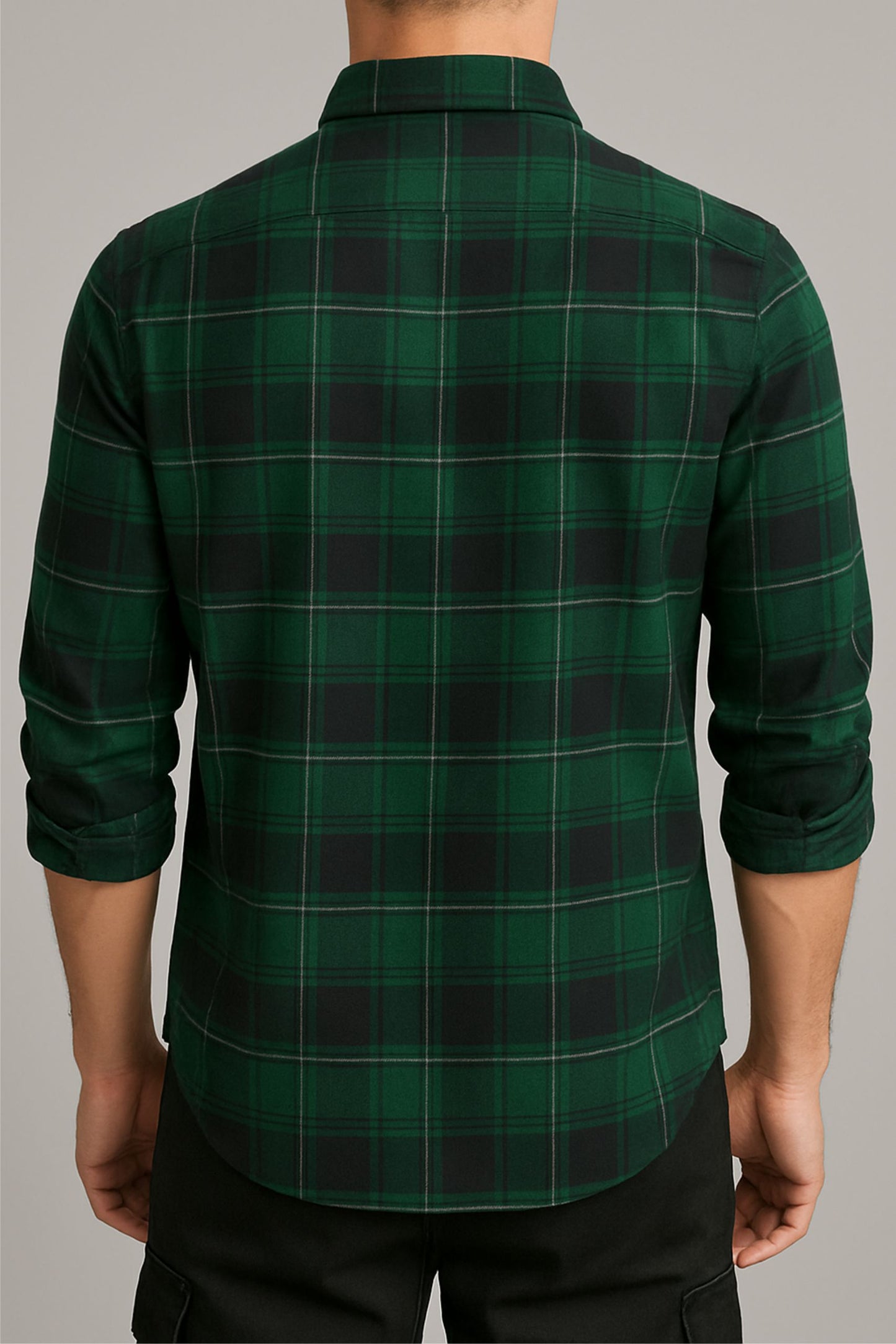 CHECKERED SHIRT | GREEN / BLACK