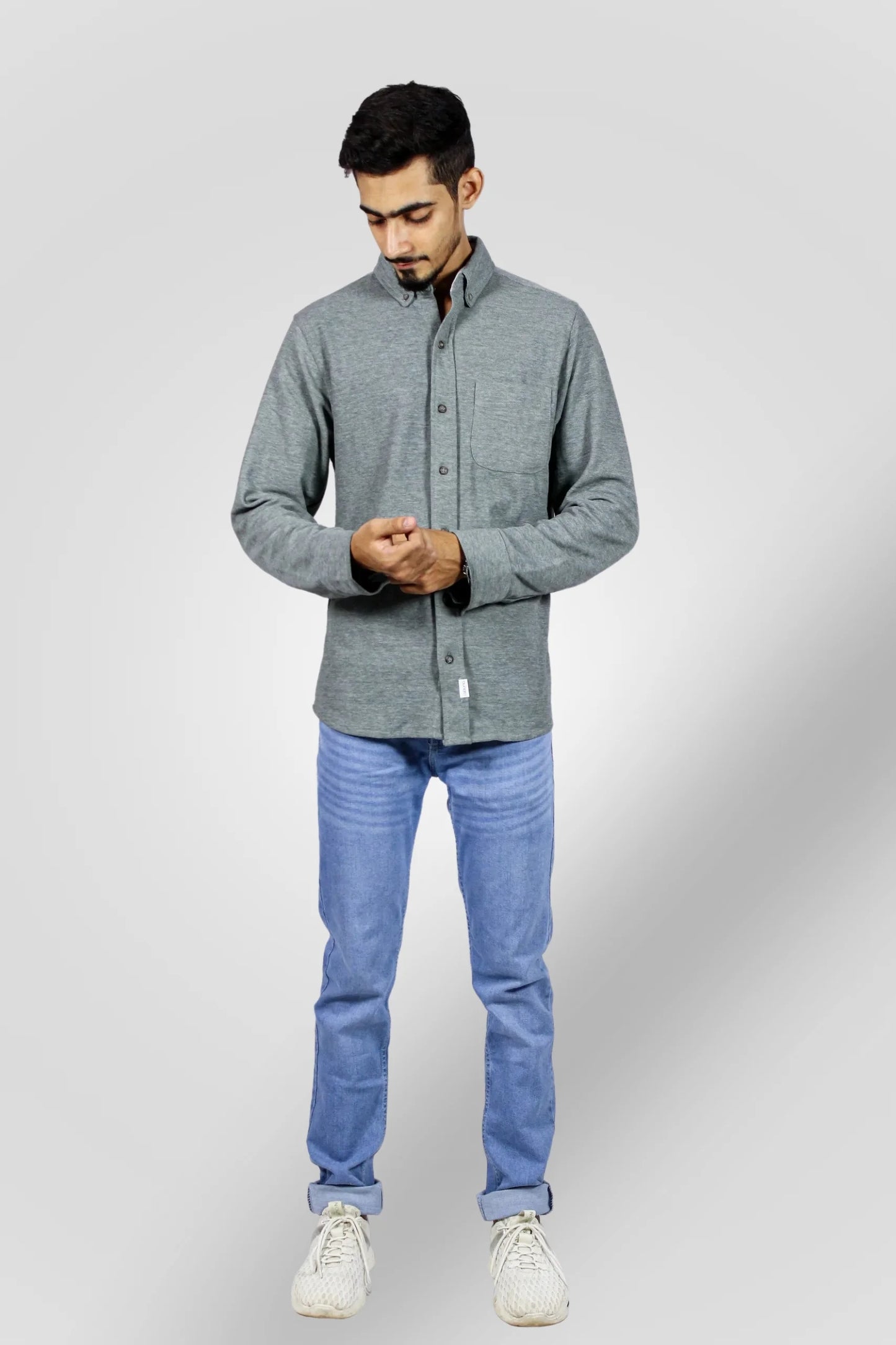 GREEN TEXTURED SHIRT (CS02)