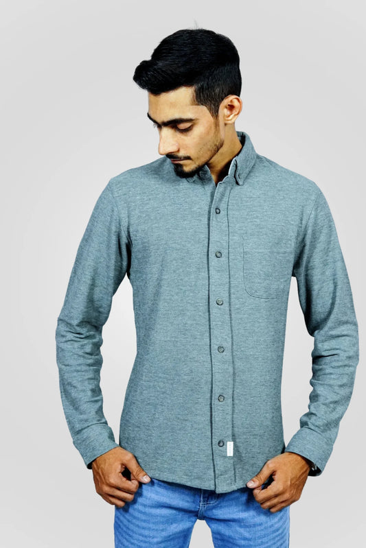 GREEN TEXTURED SHIRT (CS02)